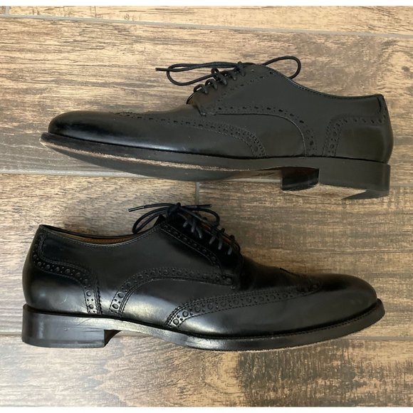 Cole Haan Gramercy Derby Wigtip Ox shoes 8D Old Money C29552 Black Grand 360 - Picture 9 of 12